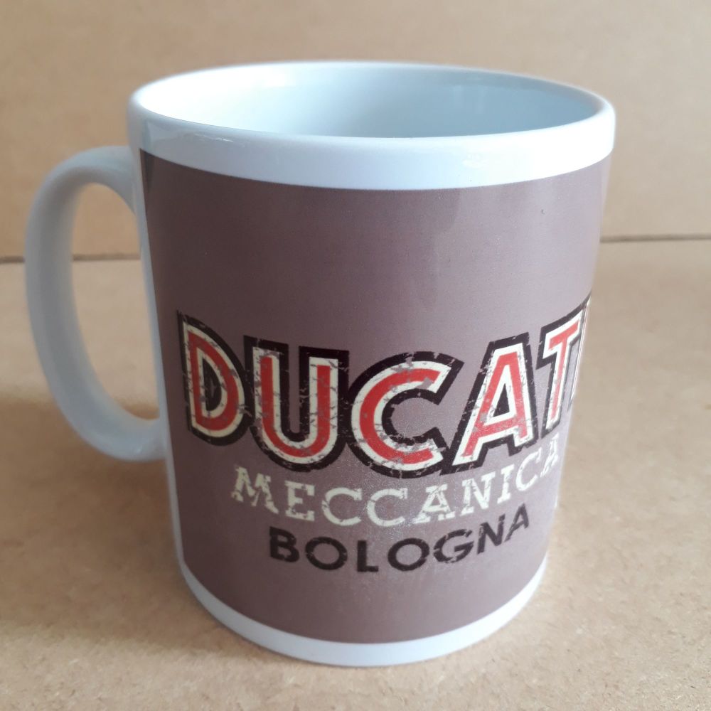 Ducati Meccanica Retro Logo Classic Design Ceramic coffee Mug 10oz