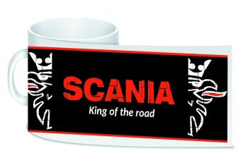 Scania retro white  trucker lorry driver ceramic mug 10oz