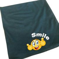 Smile black 100% cotton neck tube snood mask