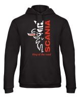 W - Scania retro truck lorry king of the road black hoodie sweat kangroo pouch