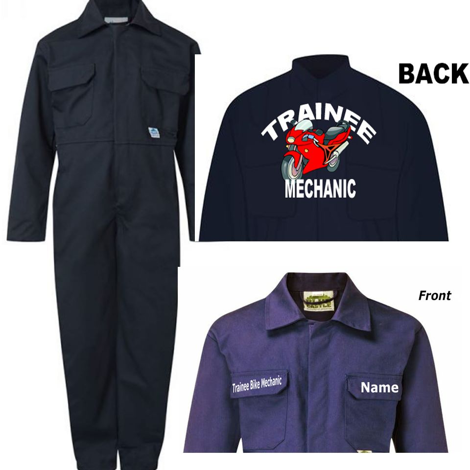 A - Kids children boiler suit overalls coveralls customise trainee bike mechanic