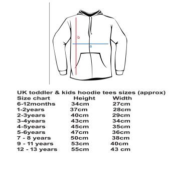 kids &amp; baby size chart hoodie copy