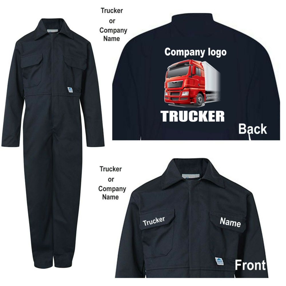 Kids children boiler suit overalls coveralls customise trucker haulage company