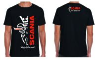 W - Scania truck lorry king of the road black & red tshirt 
