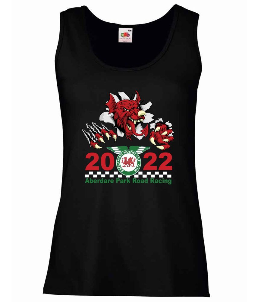C. Aberdare Park Road Races official ladies vest tank top tee t-shirt black 2022