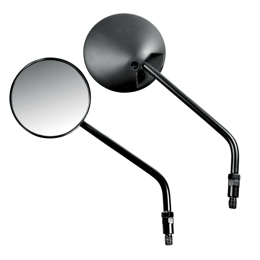 Motorcycle classic handlebar mounted round mirrors M10 thread