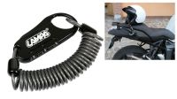 Motorcycle helmet combination lock & cable