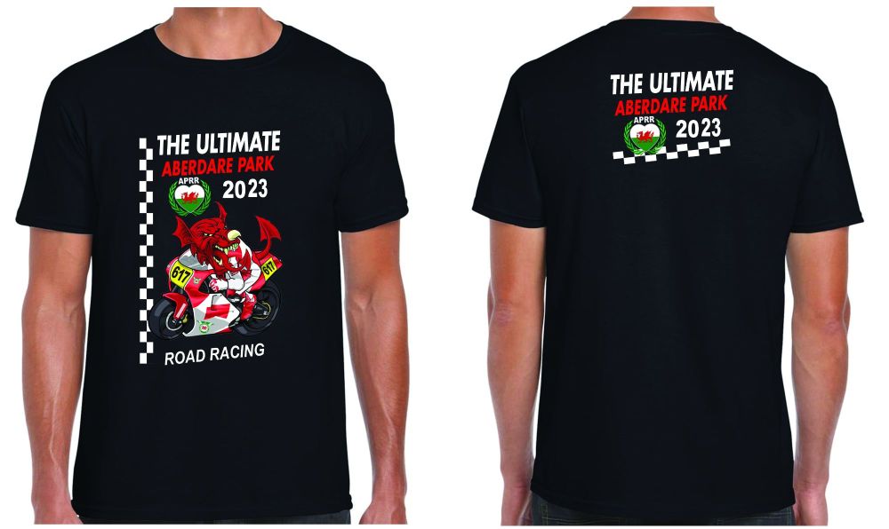 A. Aberdare Park Road Races Official Kids black tee t-shirt 2023