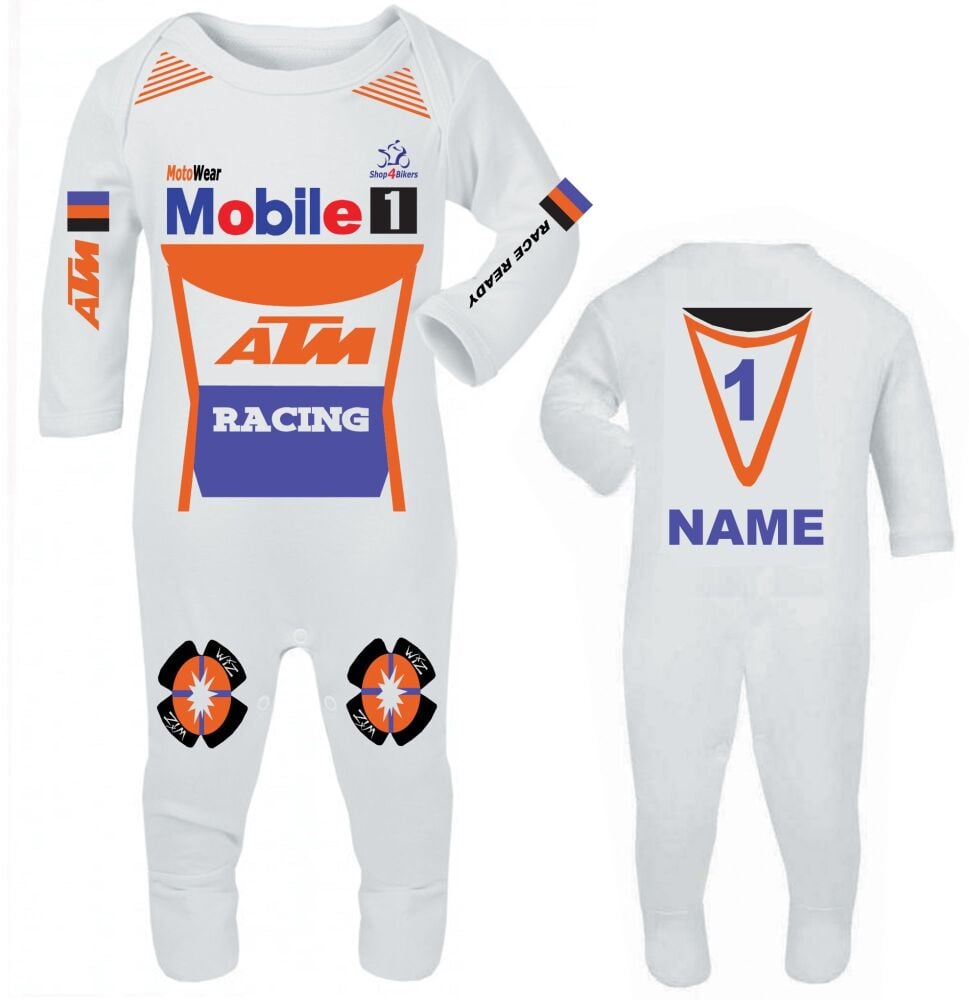 Motorcycle  babygrow ATM Racing Race romper suit