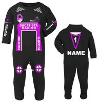 Motorcycle baby biker babygrow purple Ducatista Racing Race romper suit customise