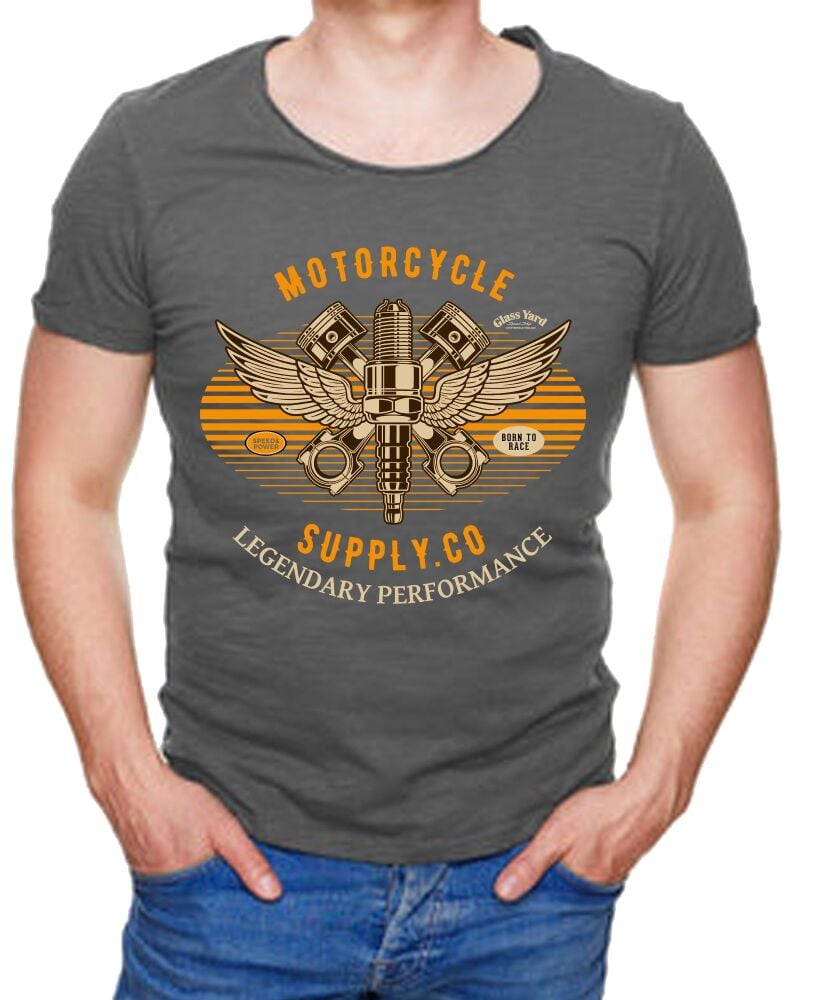 Motorcycle motorbike classic legendary performance retro racing tee t-shirt