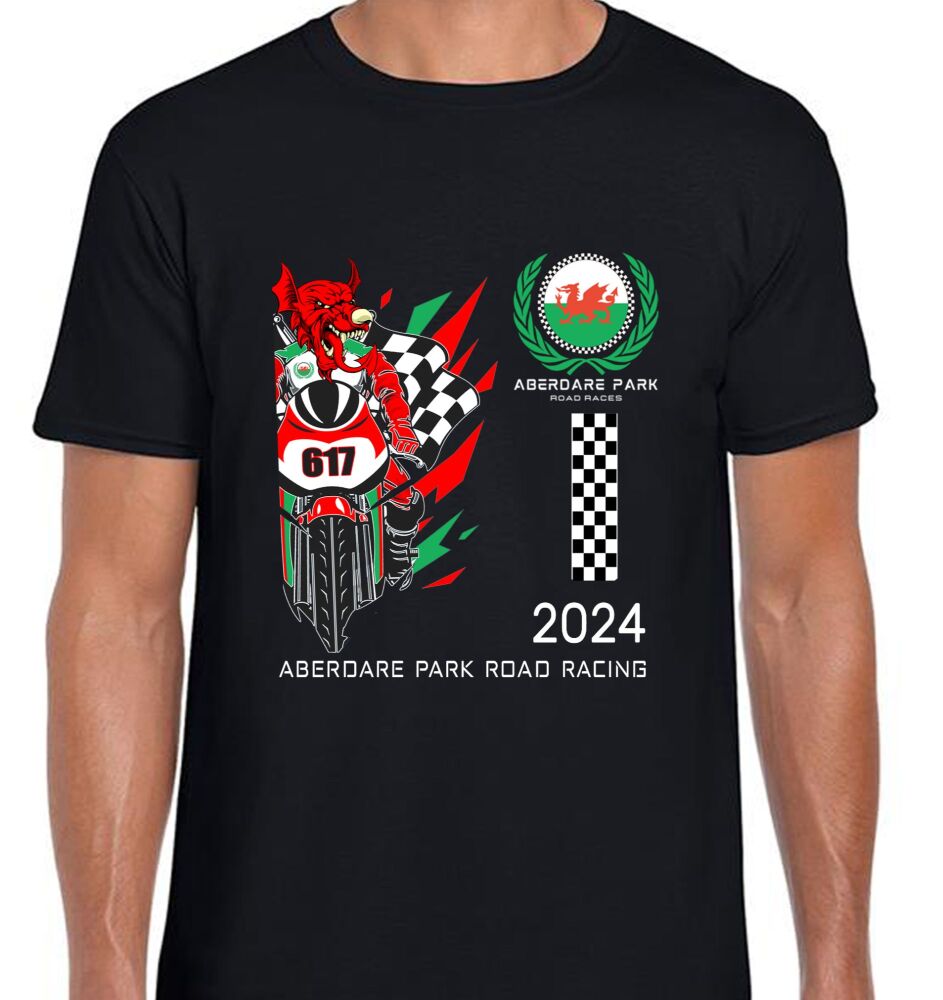 A. Aberdare Park Road Races official tee t-shirt black unisex 2024 design 1