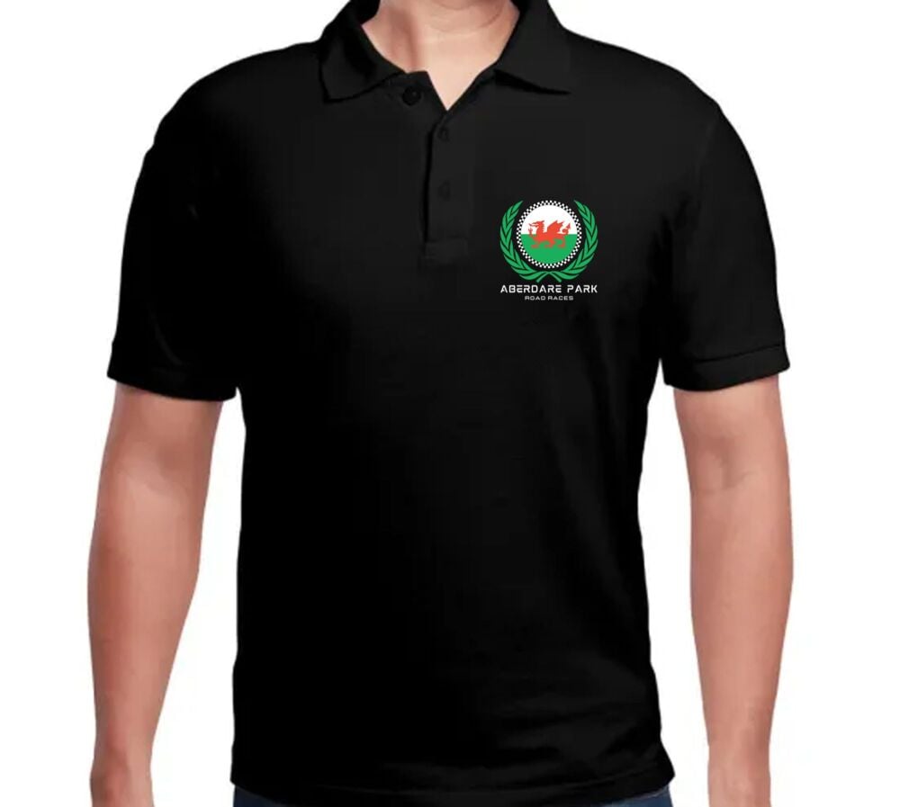 AA. Aberdare Park Road Racing official polo black unisex 2024 double sided