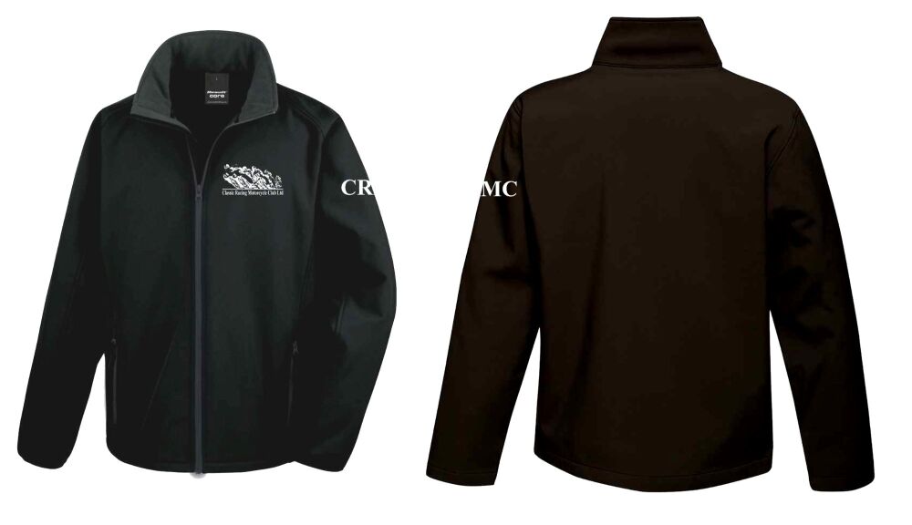A. CRMC Classic Motorcycle Offical Vintage design softshell black jacket 20
