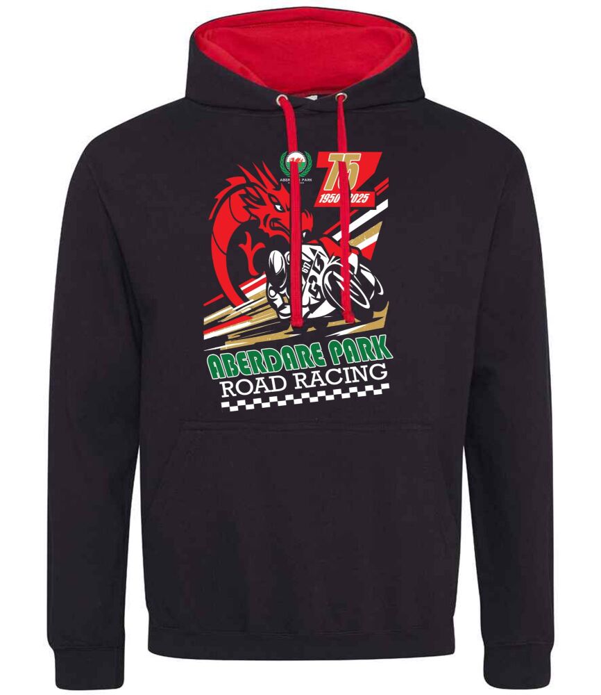 A. Aberdare Park Road Races official kangroo hoodie black unisex 2025