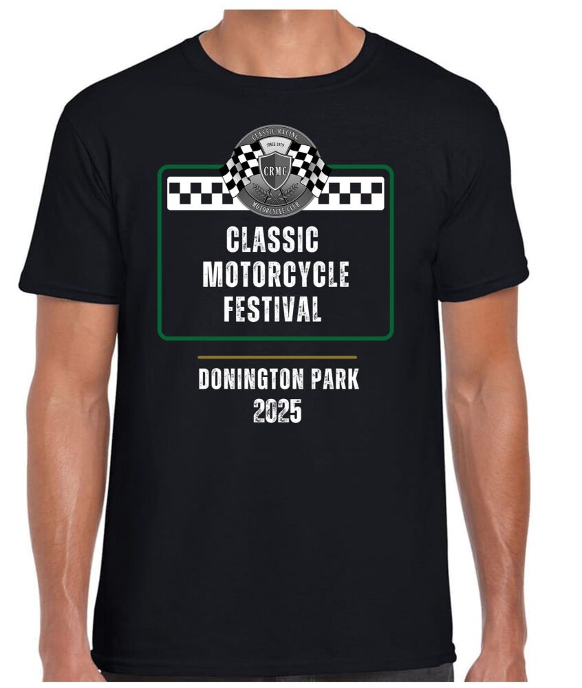 A. CRMC official tee t-shirt Classic Motorcycle Festival Donington Park 2025