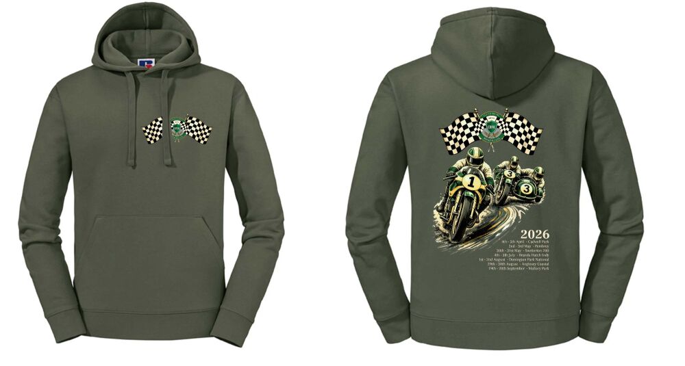A. CRMC Classic Motorcycle Offical hoodie in olive green 2026
