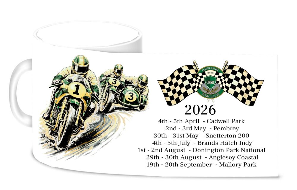 A. CRMC Official Racing 2026 white mug with box