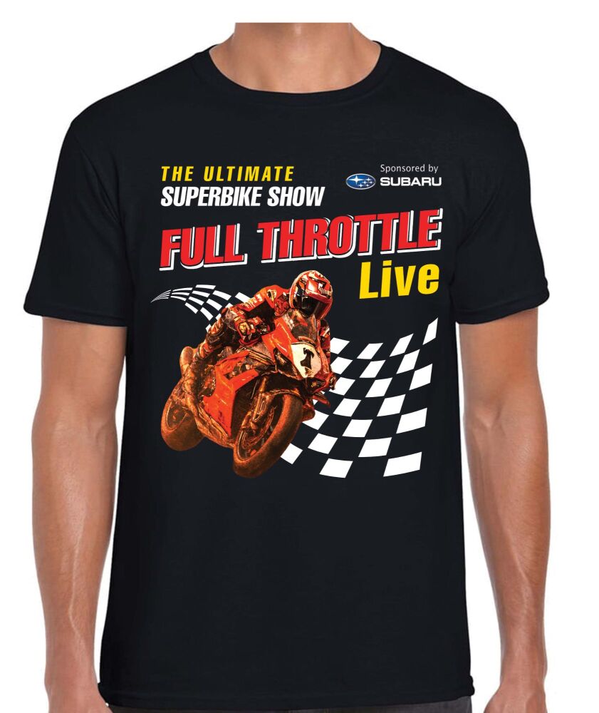 Full Throttle Live Ultimate Superbike Show Official Black Tee T-shirt