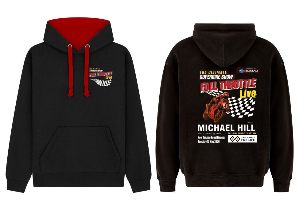 Full Throttle Live Ultimate Superbike Show Official black & red hoodie 2