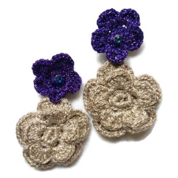 Rosey Posy : Purple & Gold Bouquet 