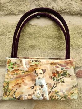 Limited Edition Delightful Doggies : Cocktail Bag, Mulberry SilkVelvet Handles