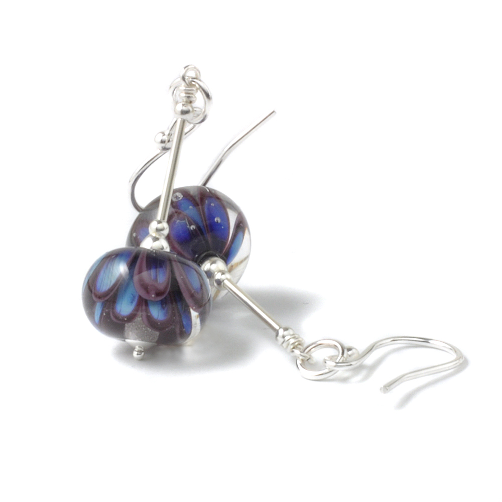 Handmade Lampwork Glass and Silver Earrings