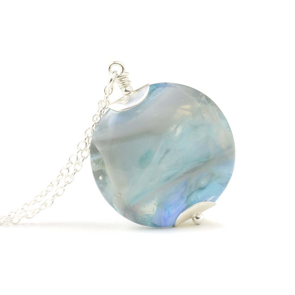 Summer Skies Glass Necklace