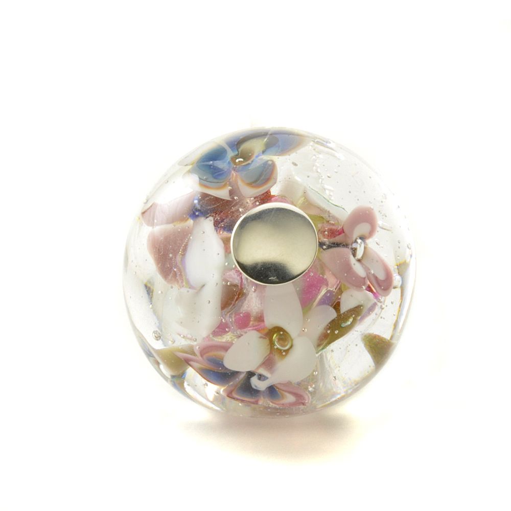 Flower Bomb Handmade Lampwork Glass Pendant Necklace
