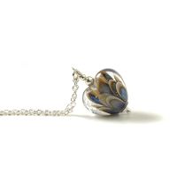 Little Dark Glass Heart Necklace