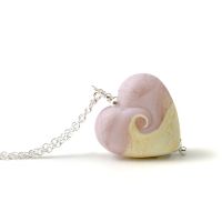 Shoreline Glass Heart Necklace