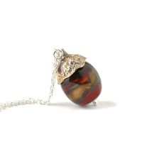 Acorn Necklace - Fire Red