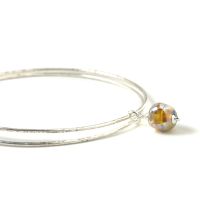 Golden Nugget Sterling Silver Charm Bangles
