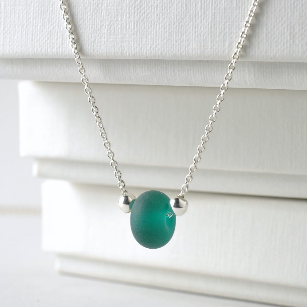 (WS) Pebble Collection Slider Necklace - Dark