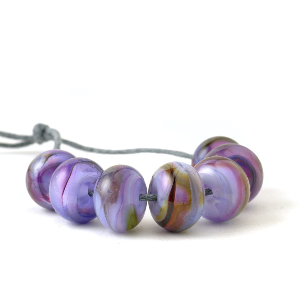 Purple Lampwork Glass Beads