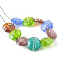 Silver Decorated Lampwork Bead Selection