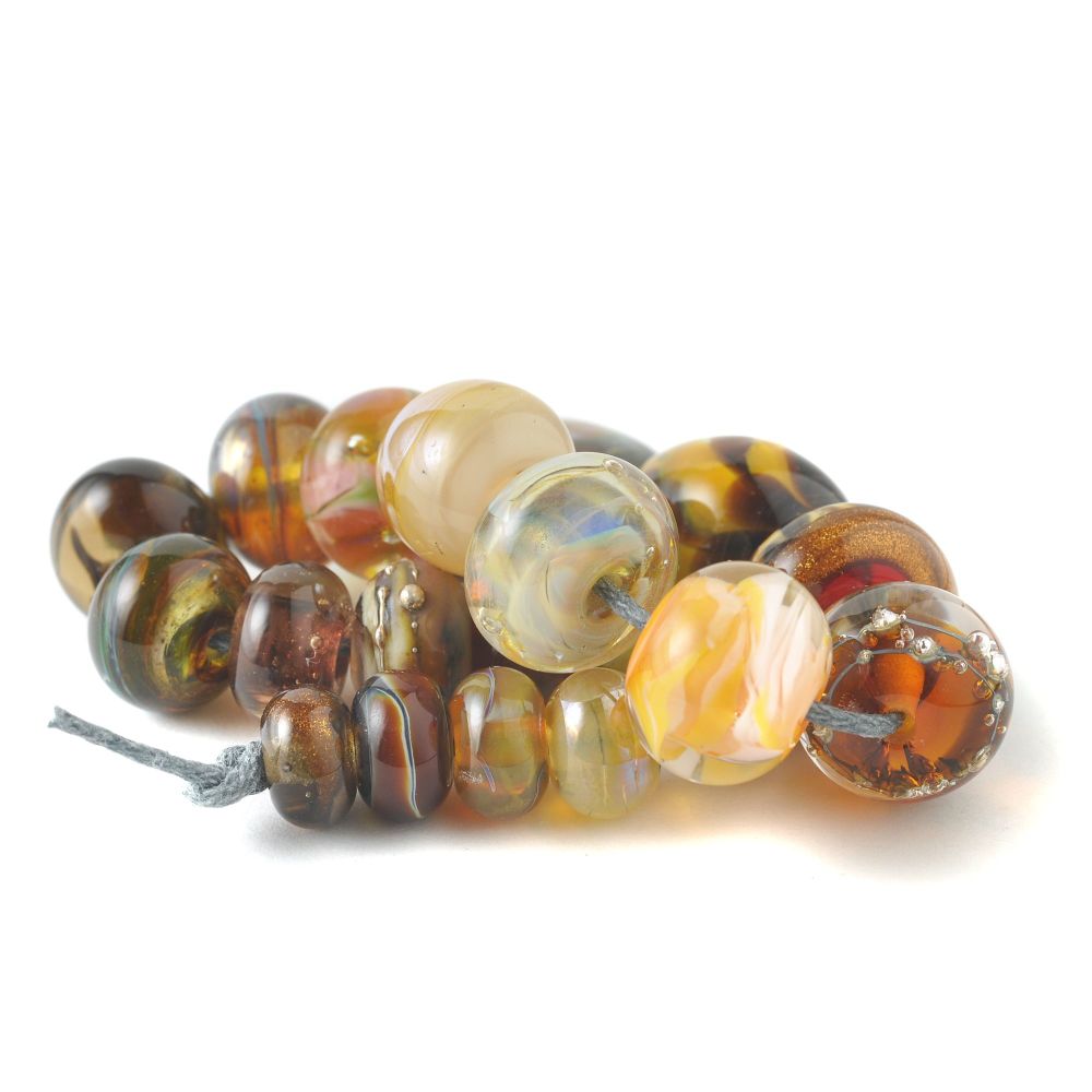 Golden Brown Orphan Bead Mix