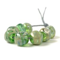 Light Green Nugget Lampwork Beads