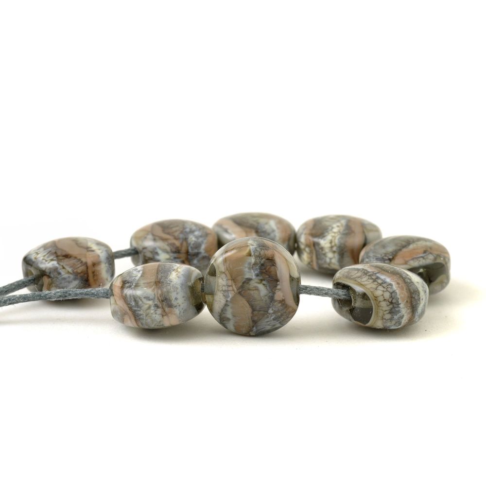 Earthy Brown Lampwork Bead Set