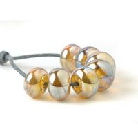 Gold Metallic Lampwork Beads