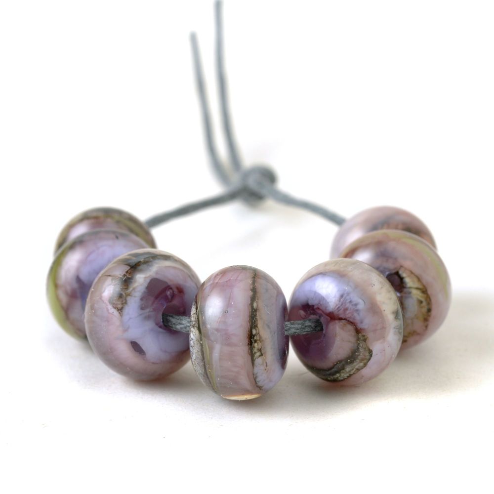 Light Purple Lampwork Beads