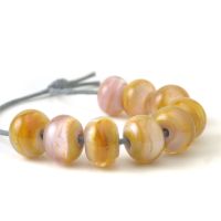 Pink Marmalade Lampwork Glass Beads