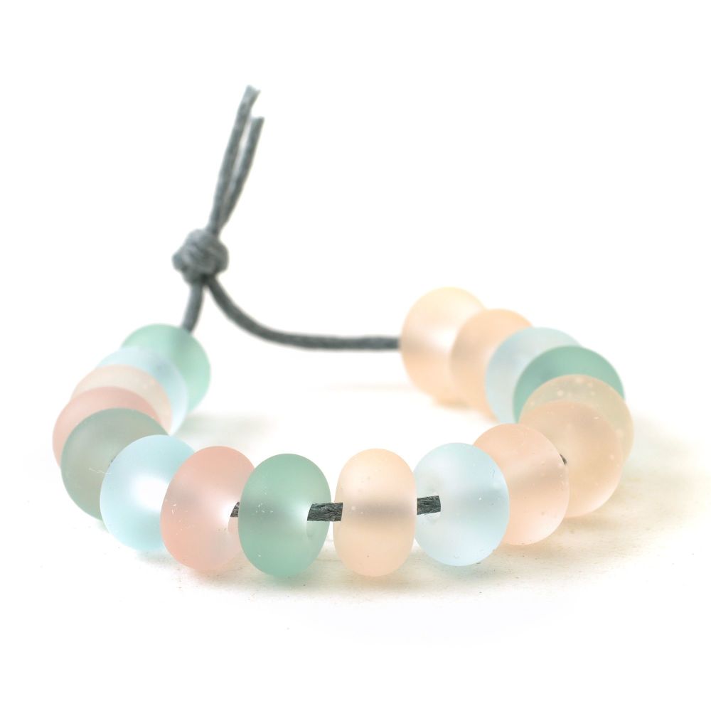Tumbled Lampwork Glass Spacer Beads