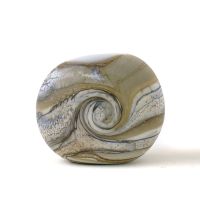 Small Round Lampwork Pebble Focal Bead