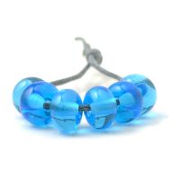 Dark Turquoise Handmade Small Lampwork Glass Spacer Beads