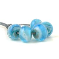 Sky Blue Handmade Lampwork Glass Bead Set