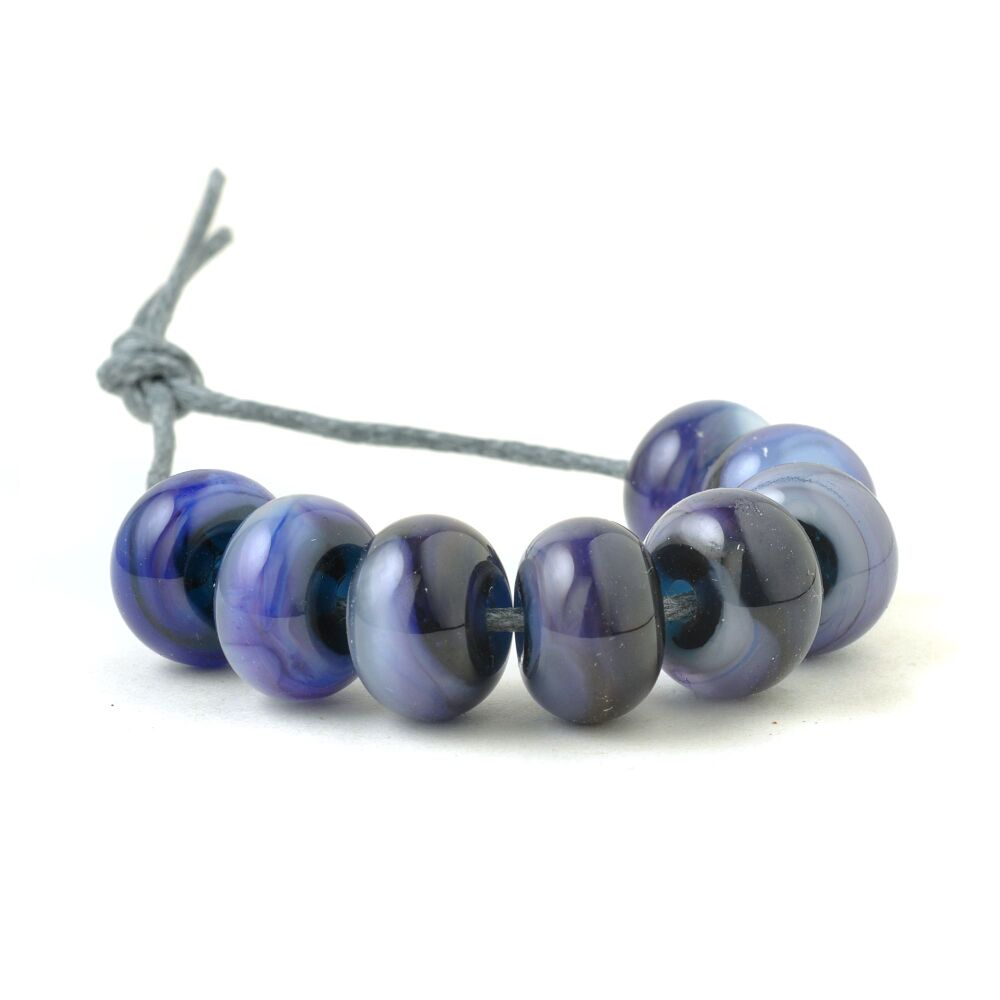 Dark Purple Handmade Lampwork Glass Beads