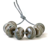 Grey Storm Handmade Lampwork Glass Beads