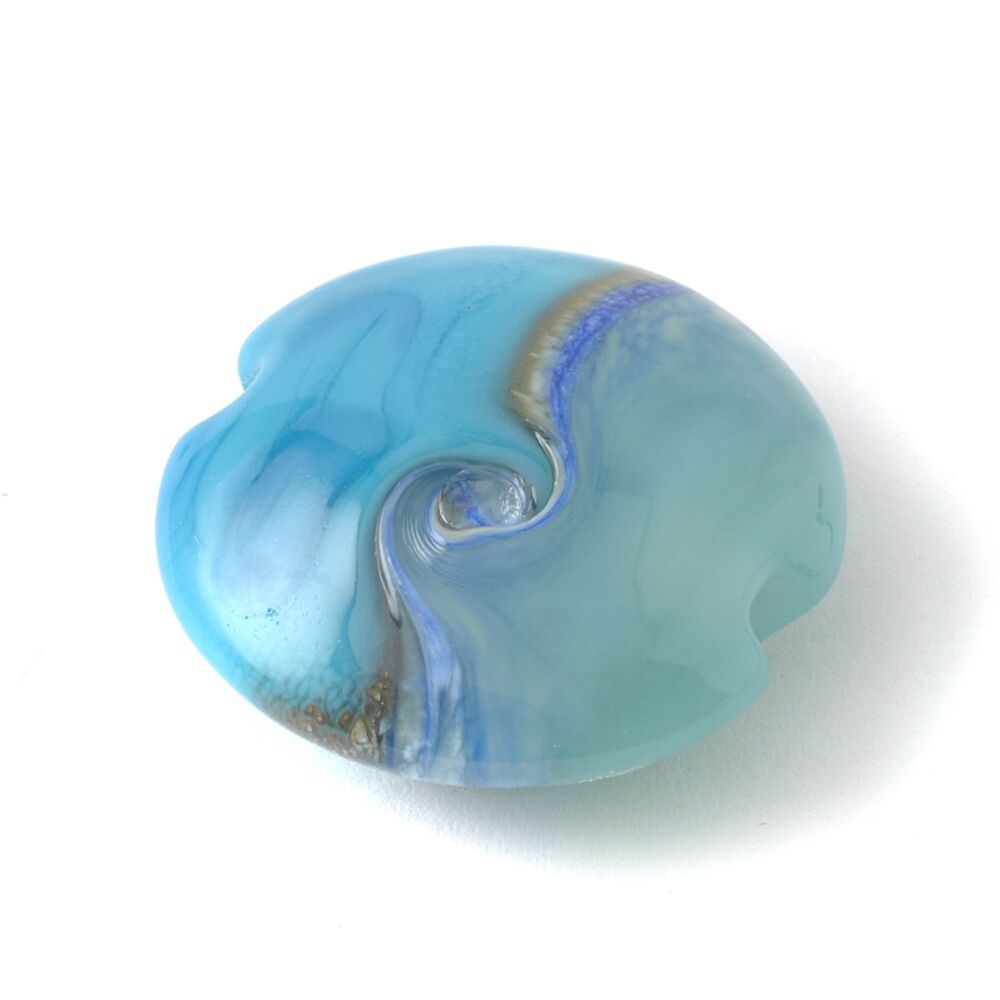 Turquoise Lampwork Glass Focal Bead