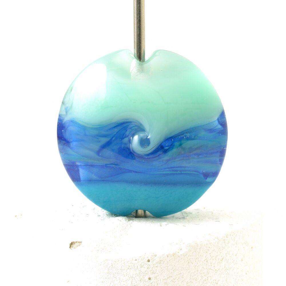 High Tide Lampwork Glass Focal Bead